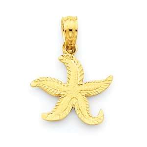  14k Gold Small Starfish Pendant Jewelry