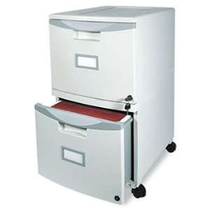 Drawer Mobile Filing Cabinet, 14 3/4w x 18 1/4d x 26h, Light Gray 