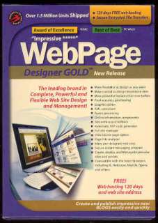   WebPage Designer Gold CD ROM Web Site Design Management Factory Sealed