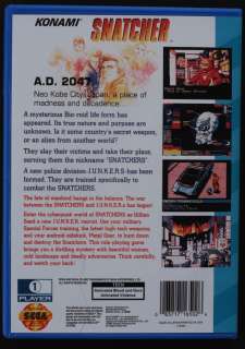 Snatcher Sega CD   Protective Case for Collectors   *No Game*  