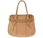 Fiore by Isabella Fiore Leather Tote with Gathered Woven Camel