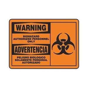    Warning Biohazard Sign,3 1/2 X 5in,surf   ACCUFORM 