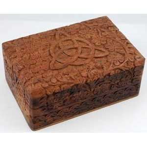  Hand Carved Triquetra Wood Box 4  X 6 Health & Personal 