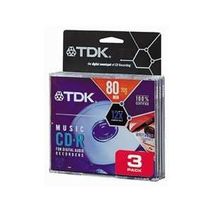  TDK 80 Minute CDR (3 Pack with Jewel Cases) Electronics