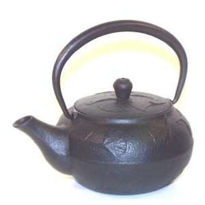 Tetsubin Iron Teapot 10oz Brown Ginko Leaf  Kitchen 