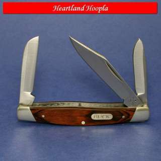 Buck Three Blade Stockman Knife With Wood Handles  