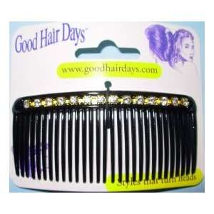 3 Black Comb with Crystal Stones Made in US by Good Hair 