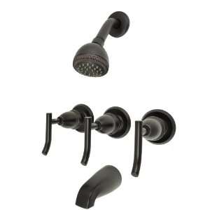  8 Three handle Tub & Shower Faucet, Oil Rubbed Bronze 