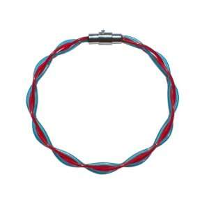  Stringlet Aqua & Red Twist