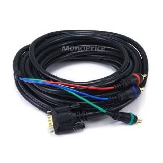 25FT VGA to 3 RCA component video cable (HD15   3 RCA)