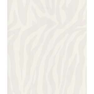   Home Zebra Wallpaper, 20.5 Inch by 396 Inch, Neutral