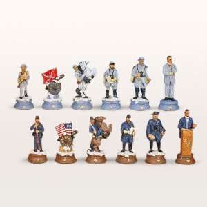  Blue & Grey Civil War Chess Pieces Toys & Games