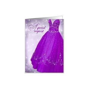  Maid of honor, dress, wedding, purple, pearl Card Health 
