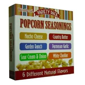  Finest By West Bend Popcorn Seasonings Variety 6 Pack 