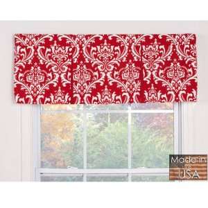   52 X 14 Elysee Red And White Valance By Victor Mill