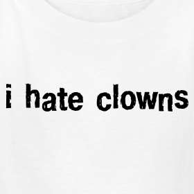 hate clowns kid sized t shirt  ihateclowns custom t shirt shop